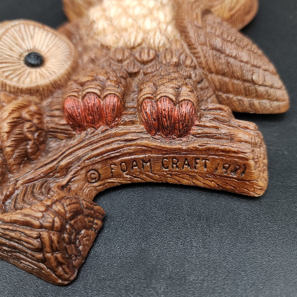 Vintage Foam Craft 1981 Brown Owl Wall Hanging Set Foam Retro MCM Cottagecore - Picture 2 of 11